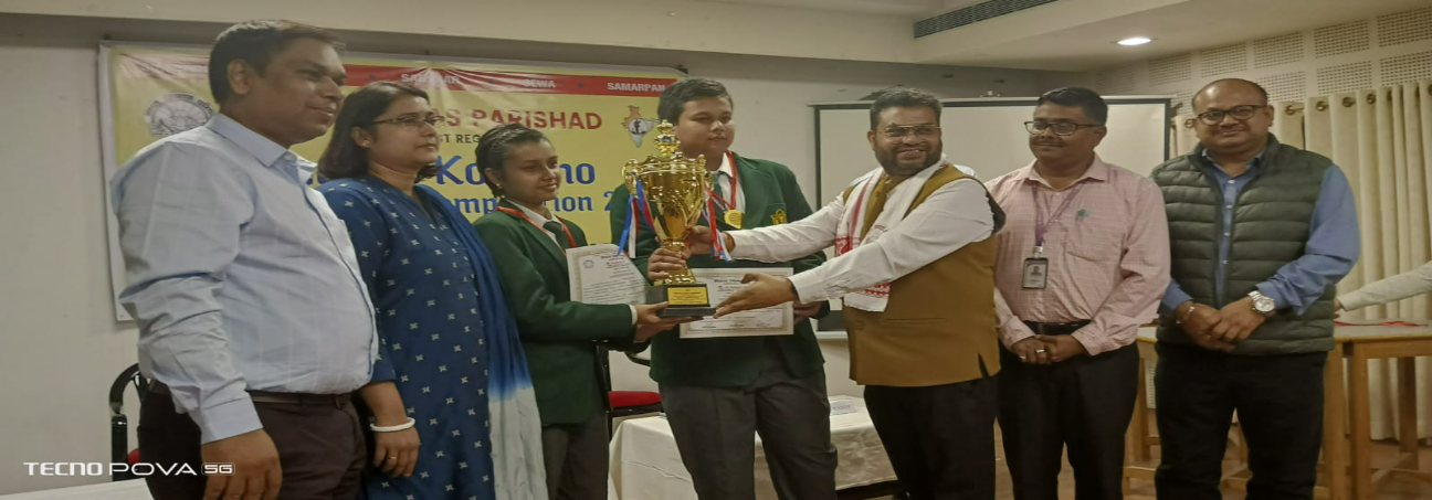 Our quizzers, Ms.Moupriya Baidya(XI) & Mst.Konjar Das(IX) emerged as toppers at the Bharat Ko Jano Quiz( Regional level ) held at Tezpur on 26/11/23.